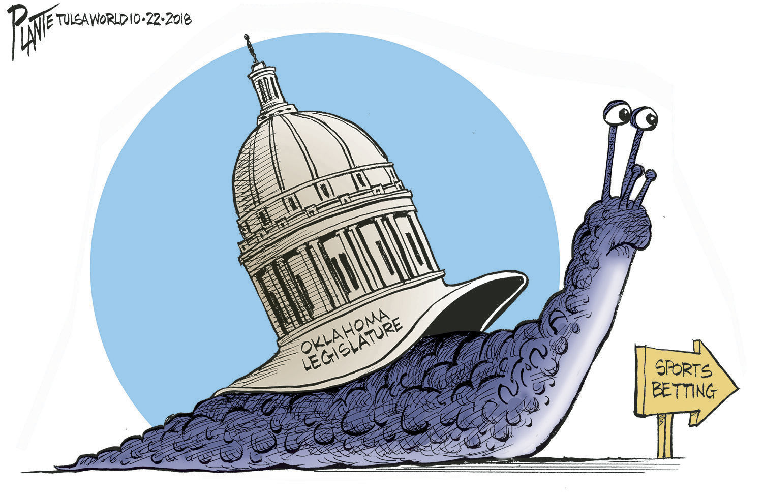 Bruce Plante Cartoon: Betting in Oklahoma